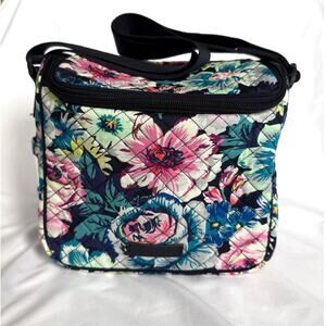 NWT Vera Bradley Quilted Cotton Stay Cooler Lunch Bag, Garden Grove, Blue Pink